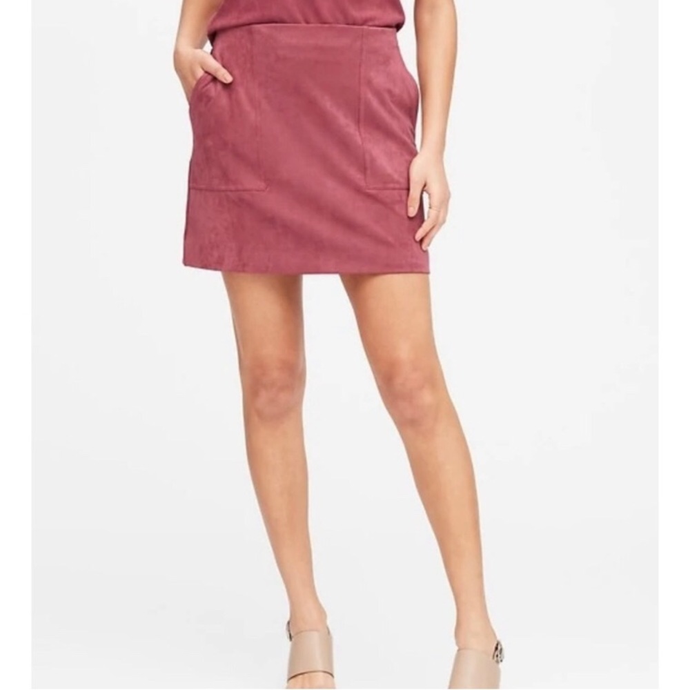 Banana Republic Vegan Suede Mini Skirt